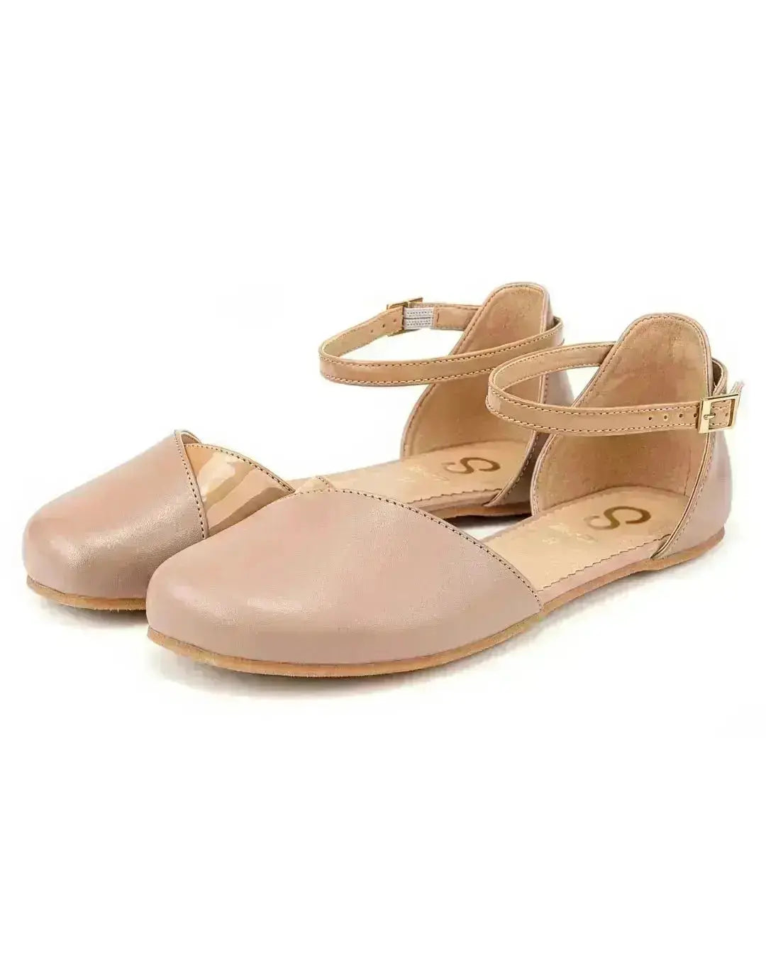 Shapen – Poppy Beige - Bailarinas abiertas barefoot para mujer