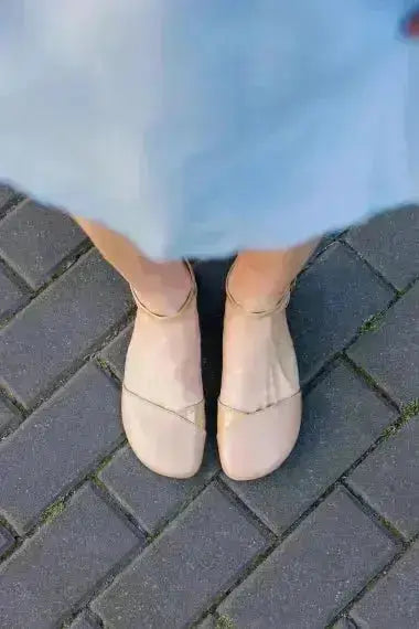Shapen – Poppy Beige - Bailarinas abiertas barefoot para mujer
