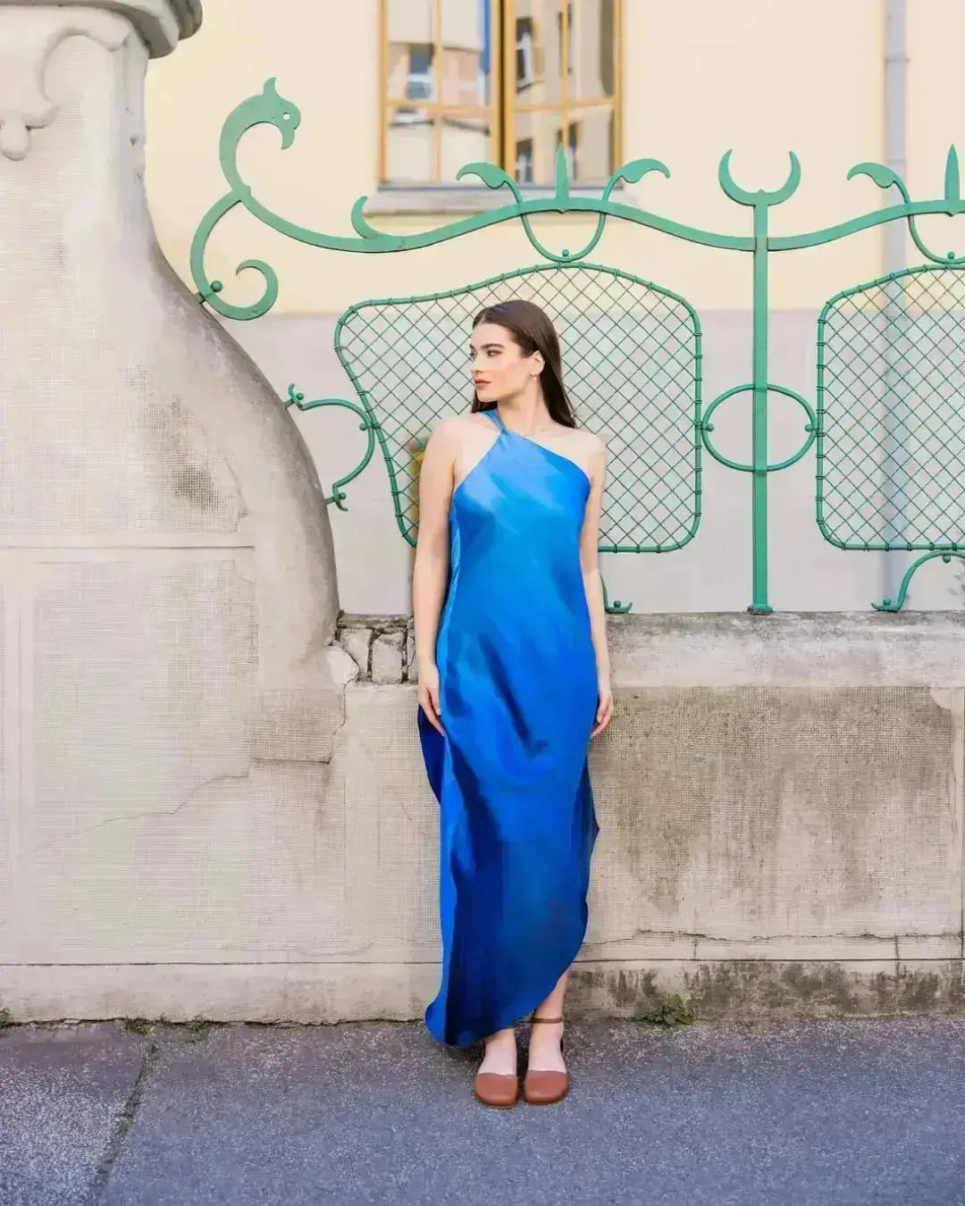 Shapen – Poppy Cognac - Bailarinas abiertas barefoot marrones para mujer