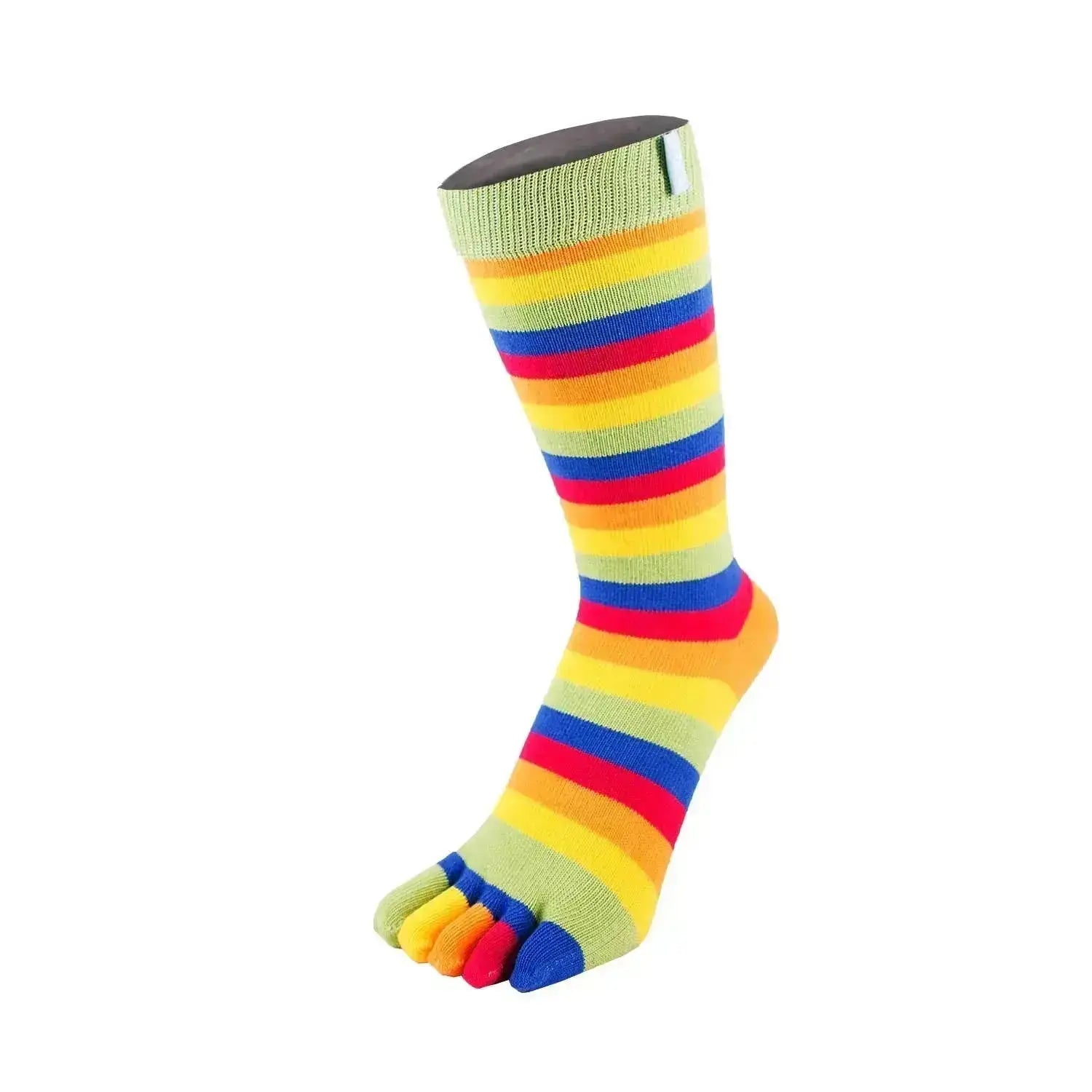 TOETOE - Calcetines de dedos de media caña - Tallas 35-46 - Striped green