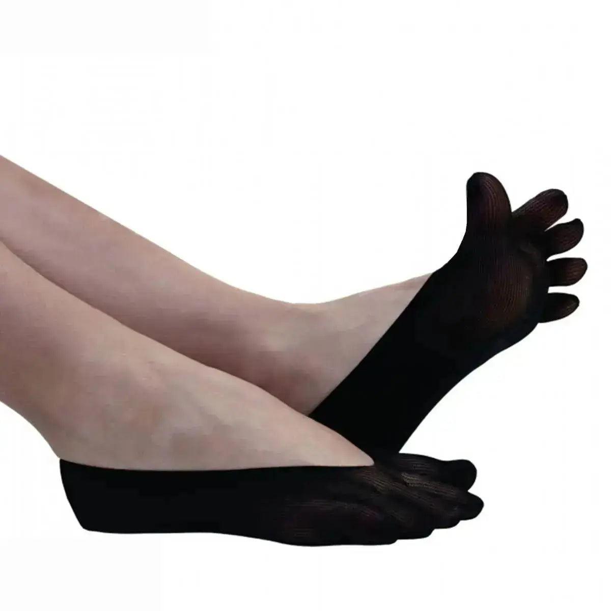 TOETOE - Pinkies de Dedos de Nylon Black - Unitalla - EU 35-42