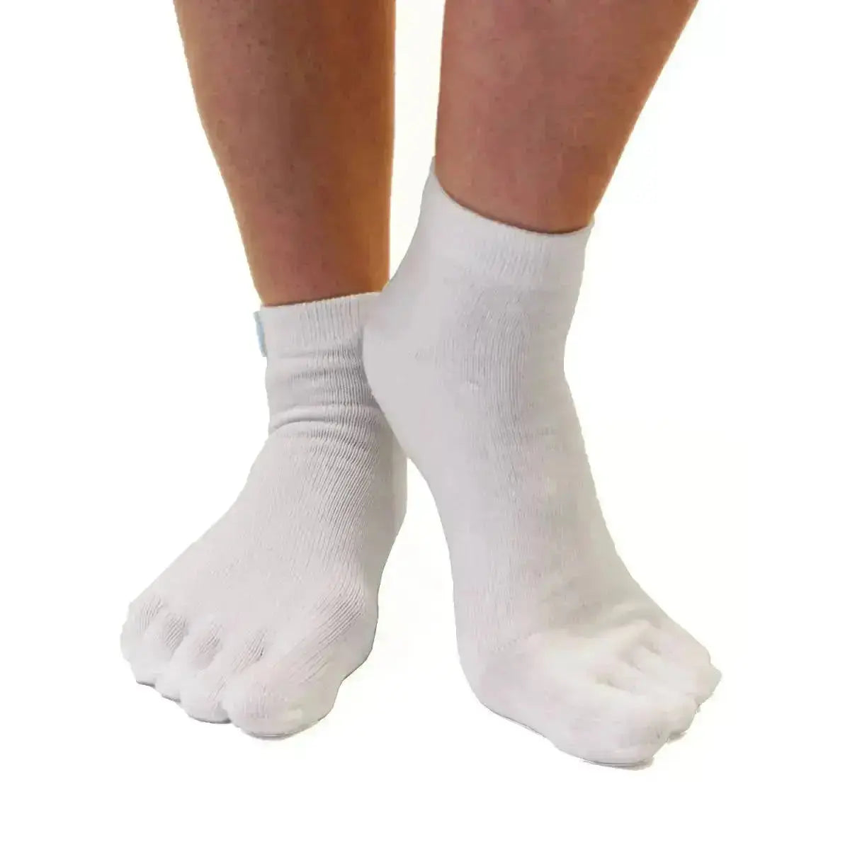 TOETOE - chaussettes courtes à doigts - tailles 35-46 / Blanc