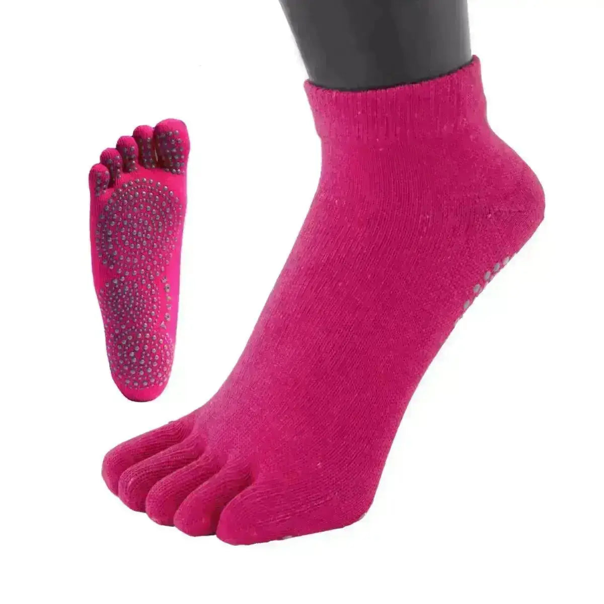 TOETOE - chaussettes à doigts pour yoga et pilates - Fuchsia