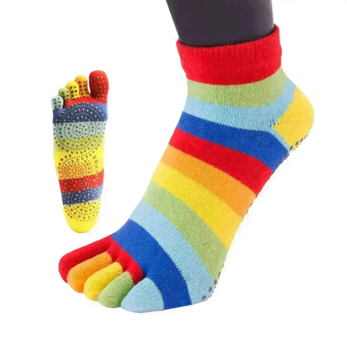 TOETOE - calcetines de dedos para yoga y pilates - Rainbow