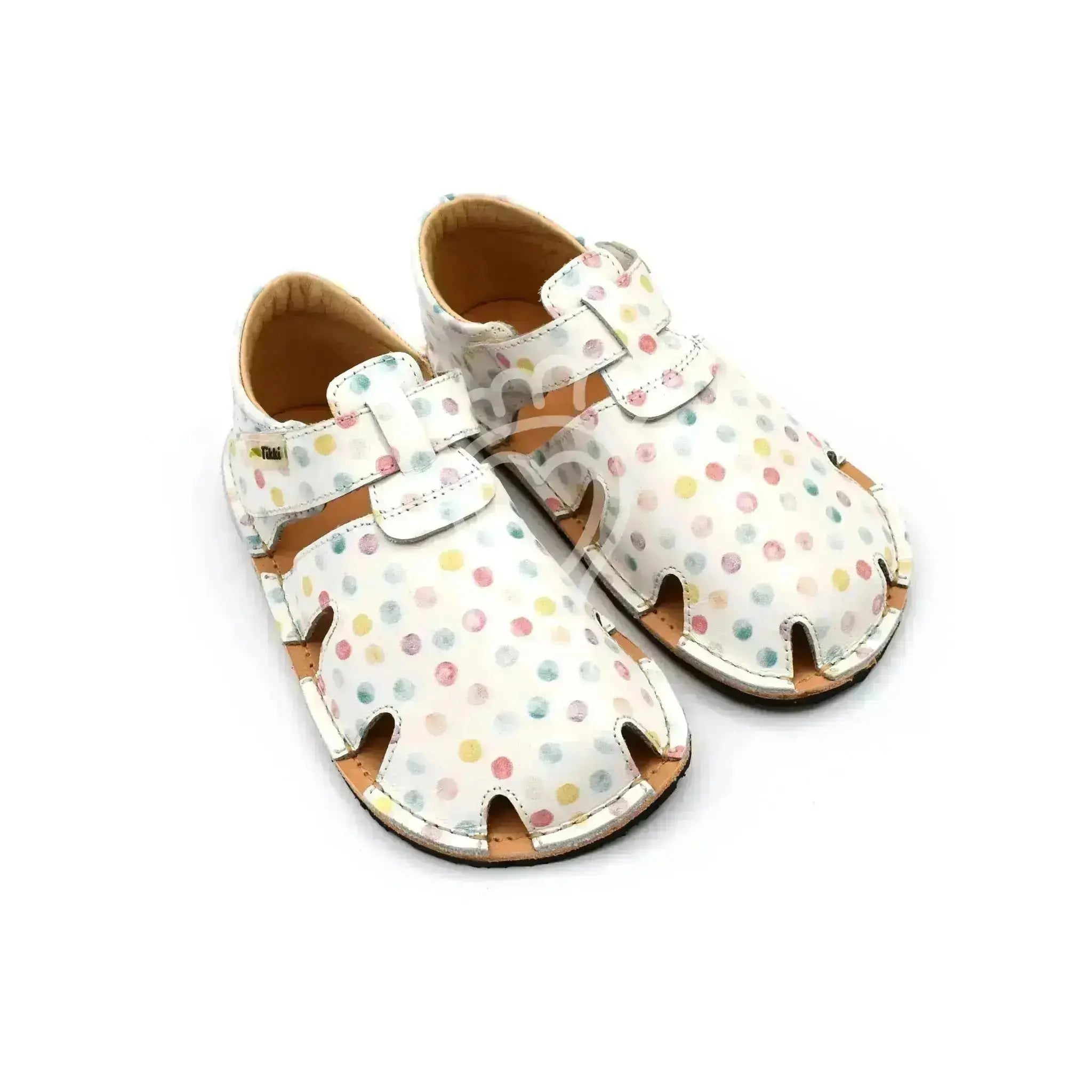 Tikki (Lang.S Barefoot) - Aranya Confetti - Sandalias Barefoot de Cuero infantiles blanco