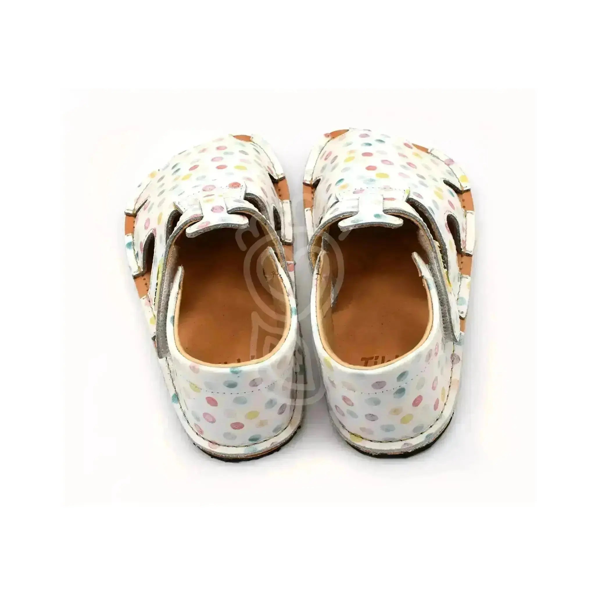 Tikki (Lang.S Barefoot) - Aranya Confetti - Sandalias Barefoot de Cuero infantiles blanco