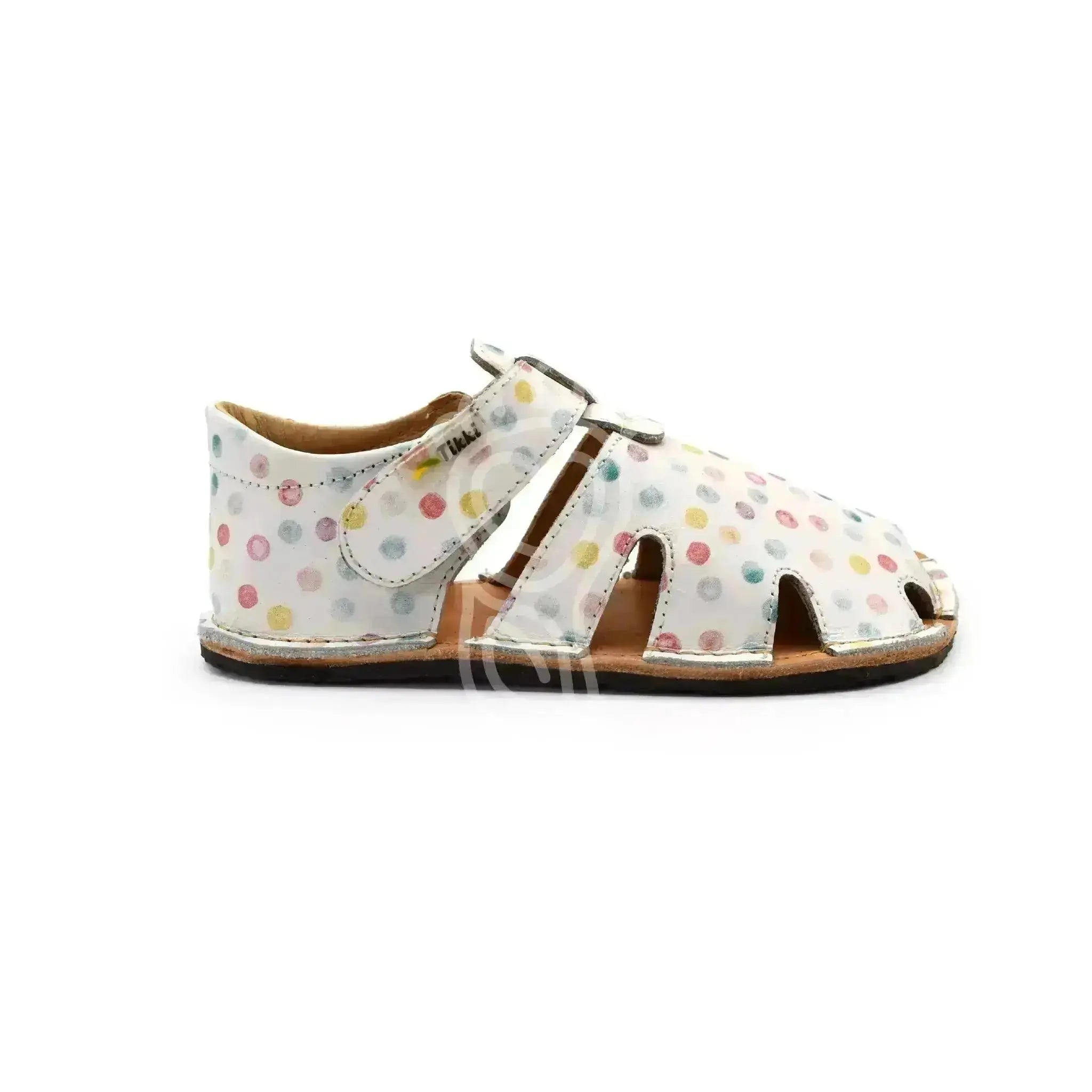 Tikki (Lang.S Barefoot) - Aranya Confetti - Sandalias Barefoot de Cuero infantiles blanco