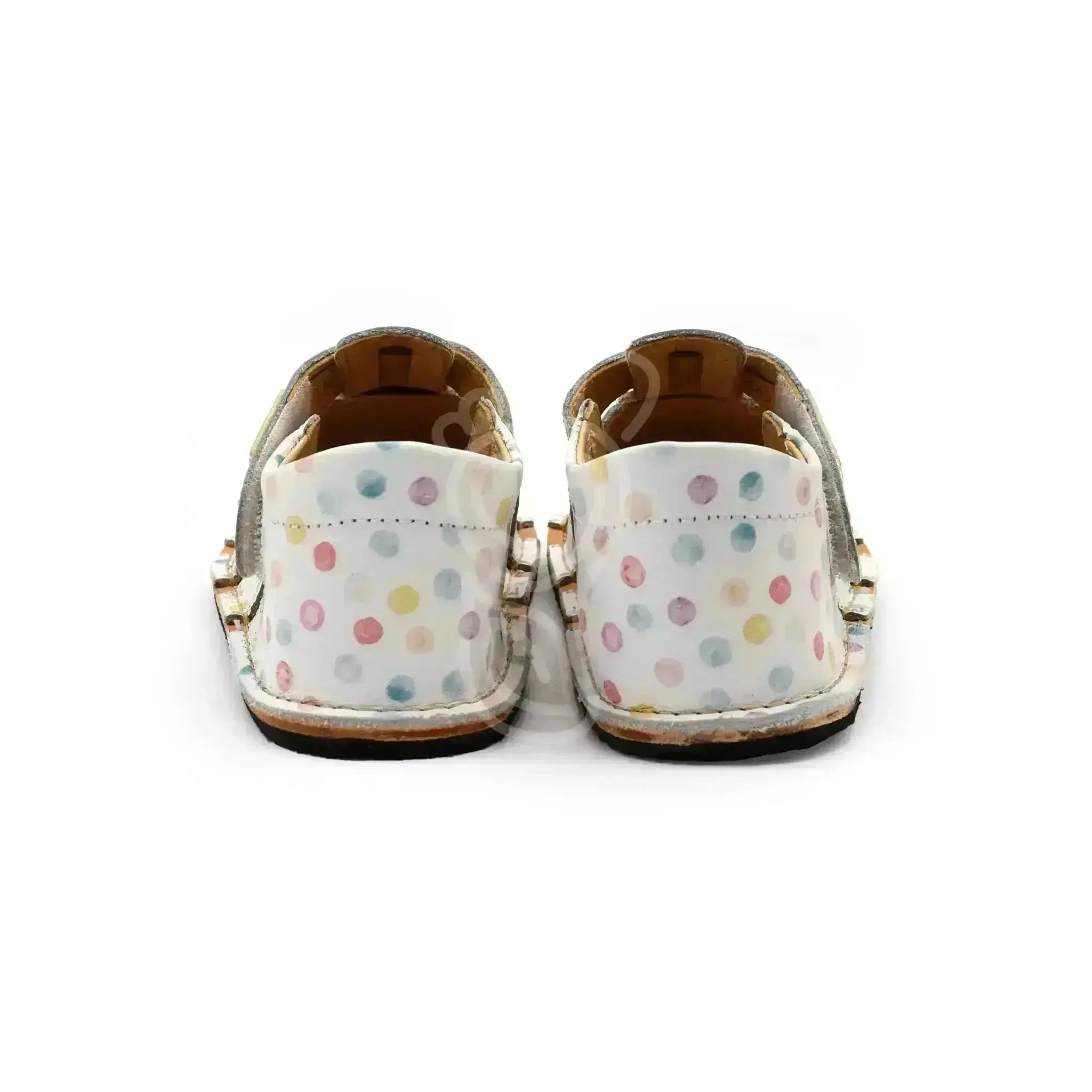 Tikki (Lang.S Barefoot) - Aranya Confetti - Sandalias Barefoot de Cuero infantiles blanco