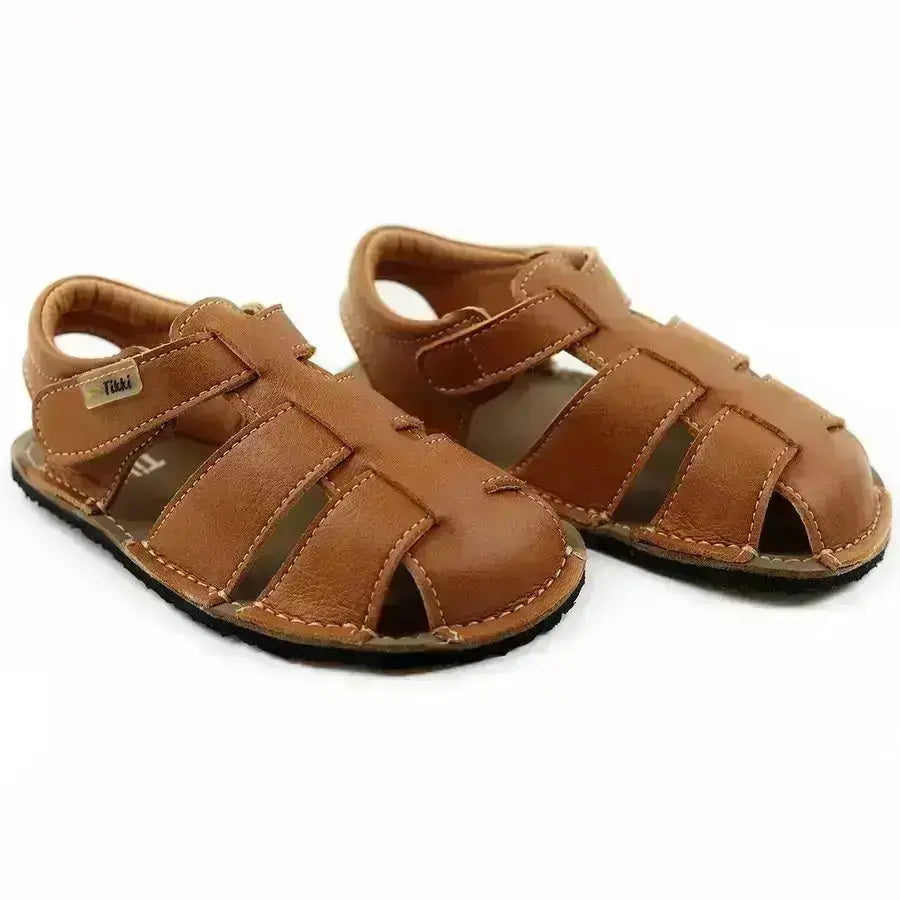 Tikki (Lang.S Barefoot) - Lasta Terra - Sandalias Barefoot de Cuero infantiles marrón