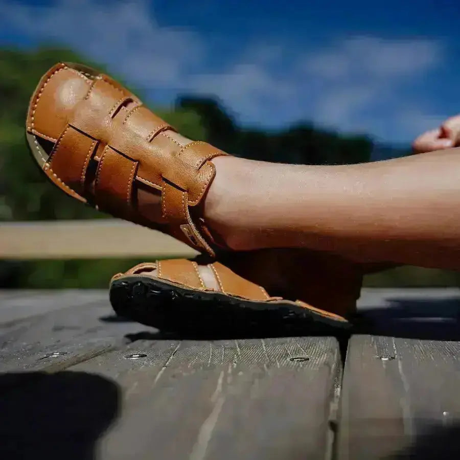 Tikki (Lang.S Barefoot) - Lasta Terra - Sandalias Barefoot de Cuero infantiles marrón