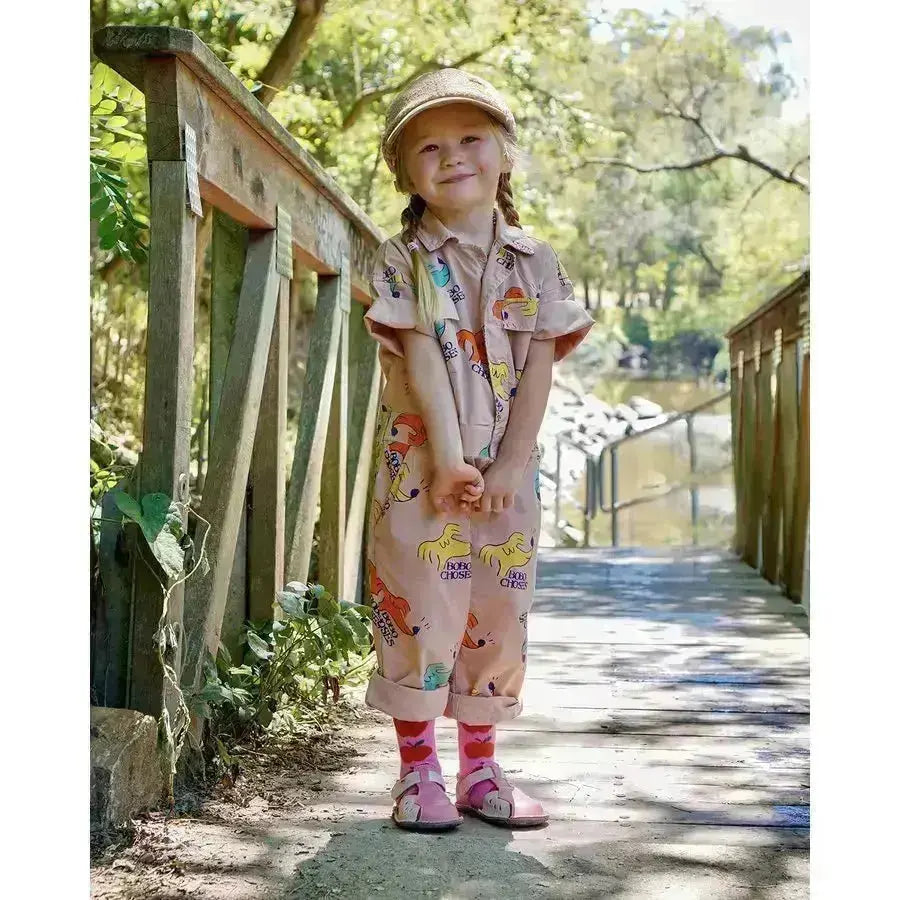 Tikki (Lang.S Barefoot) - Mariposa Lollipop - Sandalias Barefoot de Cuero infantiles rosa