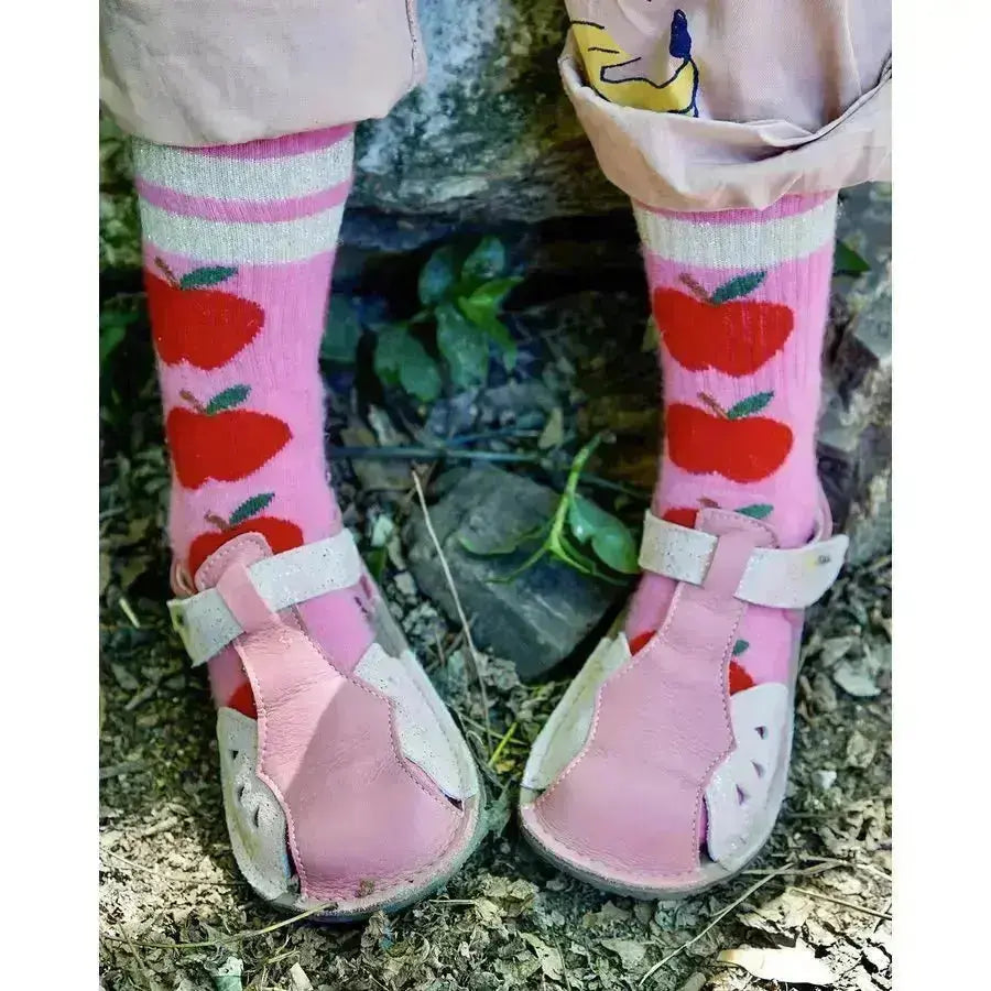 Tikki (Lang.S Barefoot) - Mariposa Lollipop - Sandalias Barefoot de Cuero infantiles rosa