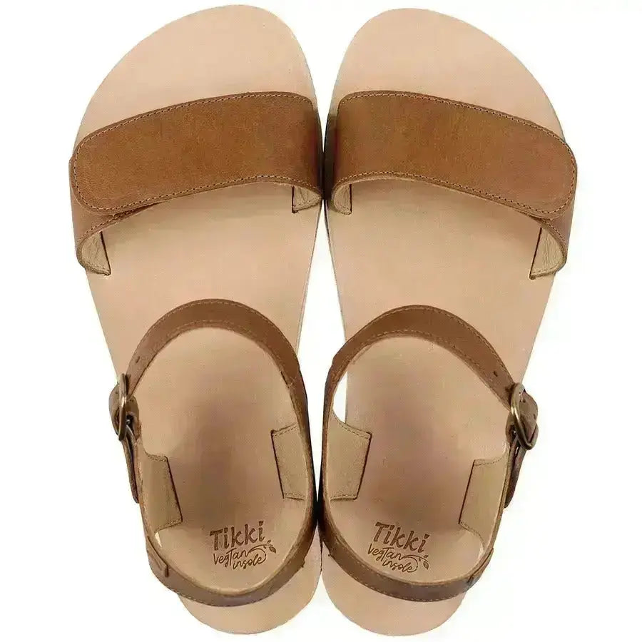 Tikki (Lang.S Barefoot) - Vibe Cream - Sandalias barefoot marrones para mujer