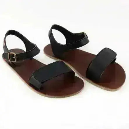 Tikki (Lang.S Barefoot) - Vibe Onyx - Sandalias barefoot Veganas negras para mujer
