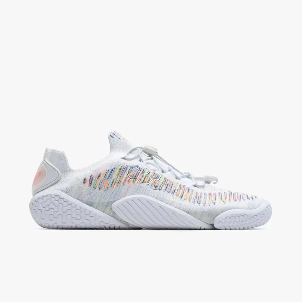 VIVOBAREFOOT - Motus Flex White Space Dye - Zapatillas respetuosas para entrenamiento de alto nivel/fuerza y/o uso diario