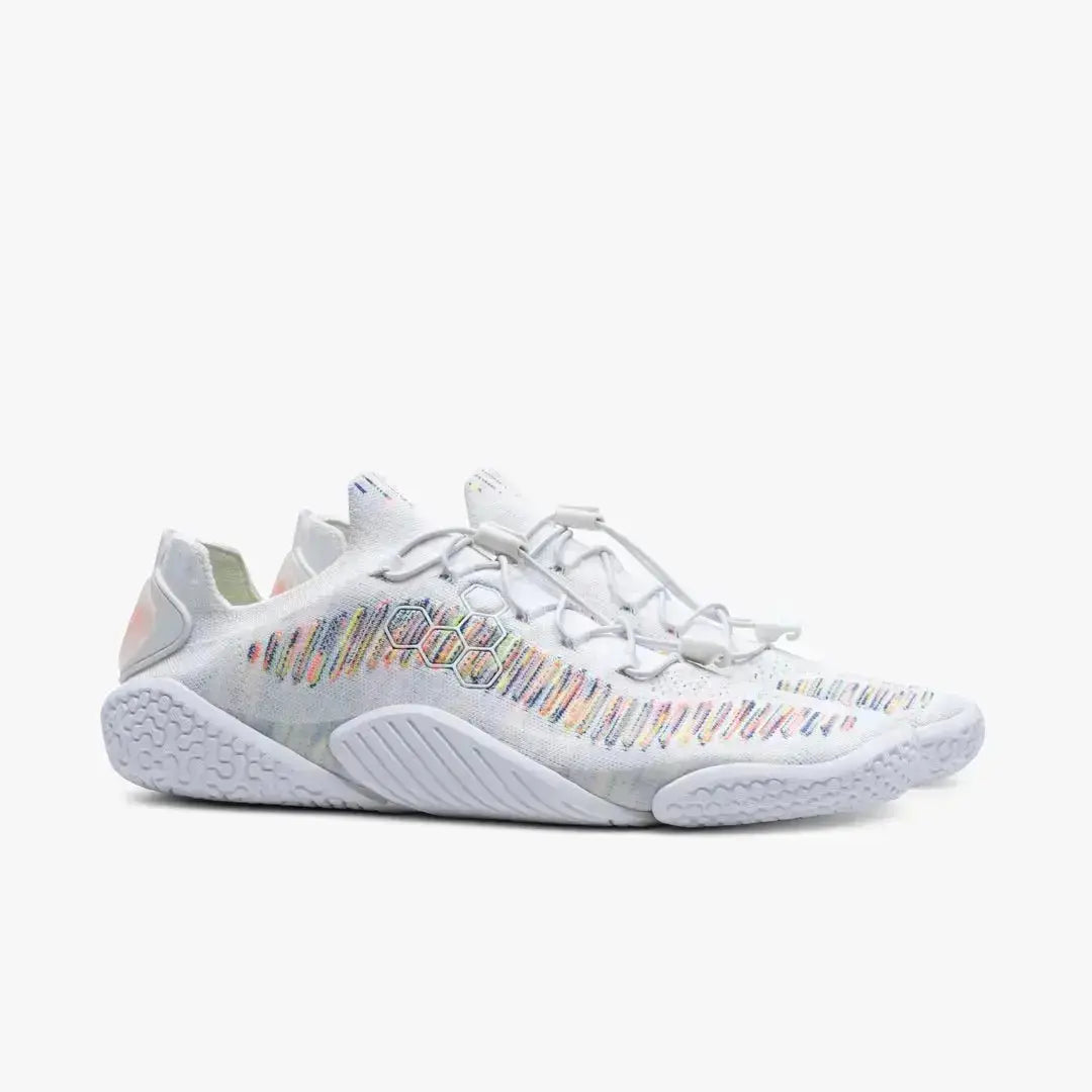 VIVOBAREFOOT - Motus Flex White Space Dye - Zapatillas respetuosas para entrenamiento de alto nivel/fuerza y/o uso diario