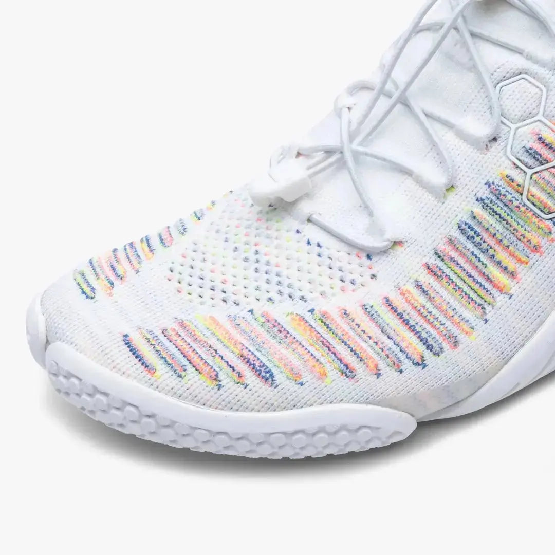 VIVOBAREFOOT - Motus Flex White Space Dye - Zapatillas respetuosas para entrenamiento de alto nivel/fuerza y/o uso diario
