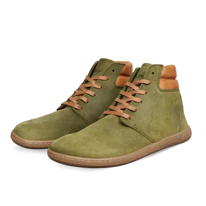 Vasky - Terry High Green - Botines barefoot otoñales