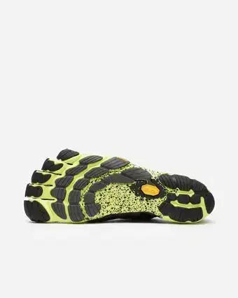 Vibram FiveFingers V-Run Black/Yellow - Zapatillas Barefoot de hombre para running y entrenamiento