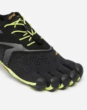 Vibram FiveFingers V-Run Black/Yellow - Zapatillas Barefoot de hombre para running y entrenamiento