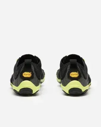 Vibram FiveFingers V-Run Black/Yellow - Zapatillas Barefoot de hombre para running y entrenamiento