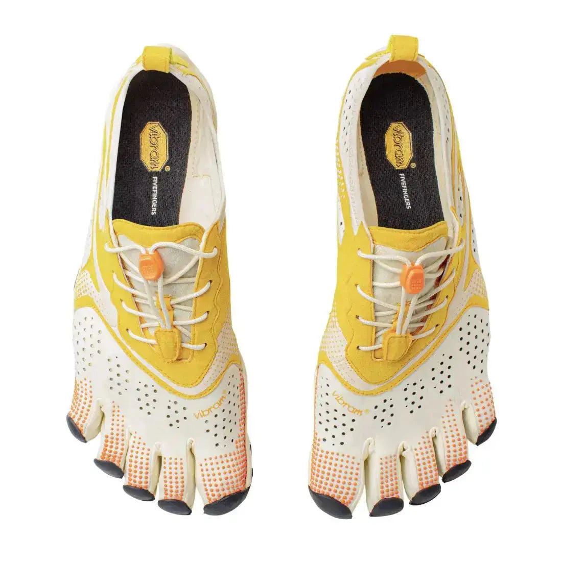 Vibram FiveFingers V-Run Ivory/Yellow - Zapatillas Barefoot de hombre para running y entrenamiento