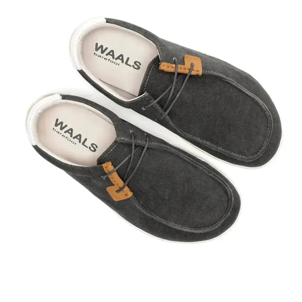 WAALS - Anthracite Atacama - Mocassins "wallabee" barefoot