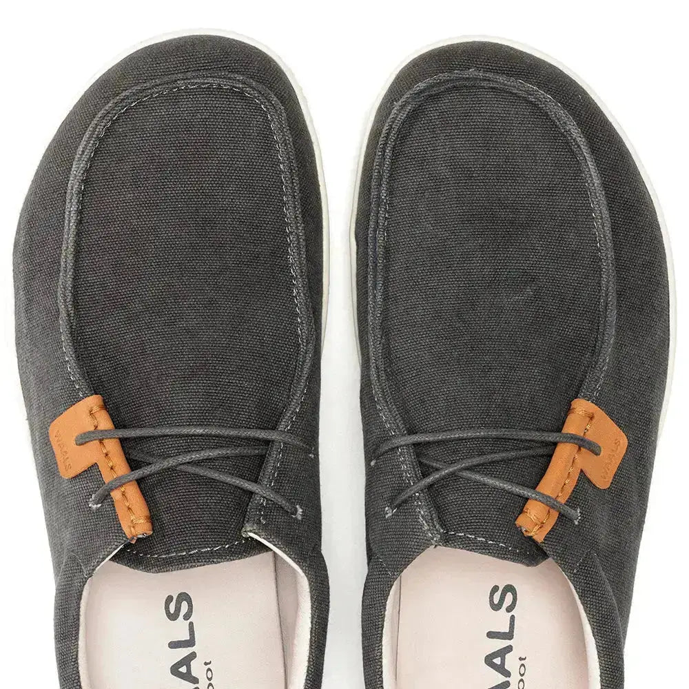 WAALS - Anthracite Atacama - Mocassins "wallabee" barefoot