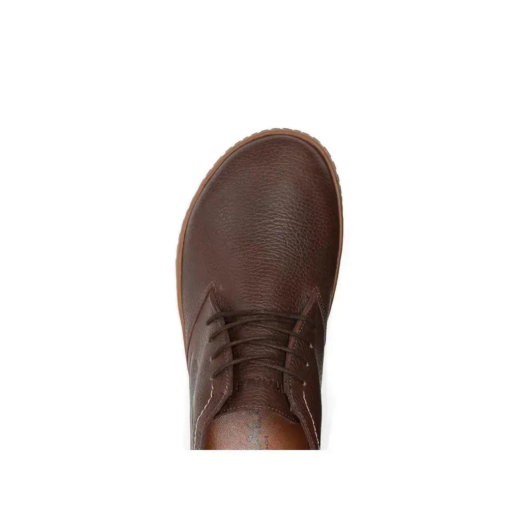 WAALS - Vantaa Marrón - Botines barefoot de piel artesana
