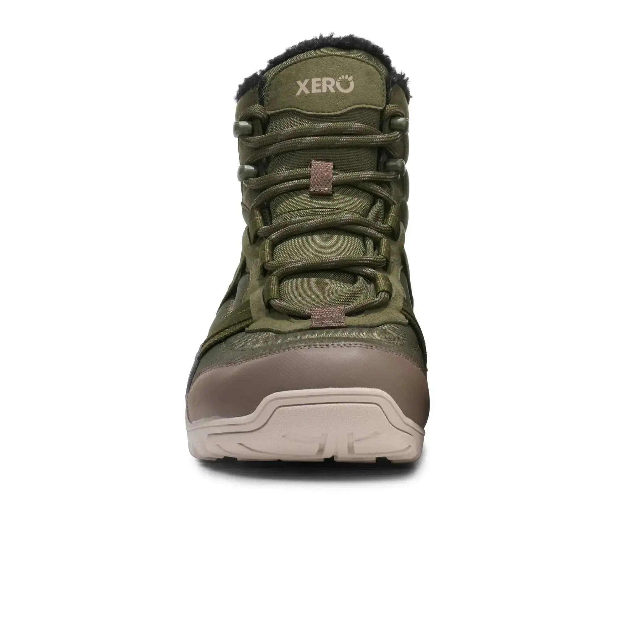 Xero Shoes - Alpine Army Green Men - Botas de senderismo invernales barefoot verdes para hombre