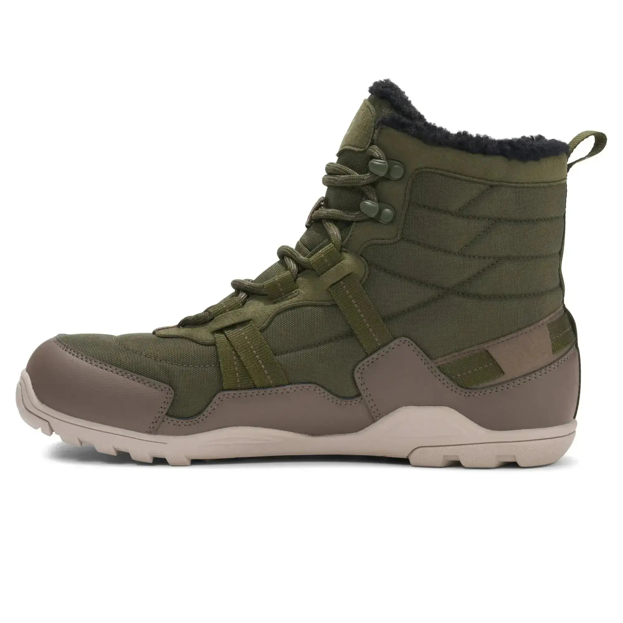 Xero Shoes - Alpine Army Green Men - Botas de senderismo invernales barefoot verdes para hombre
