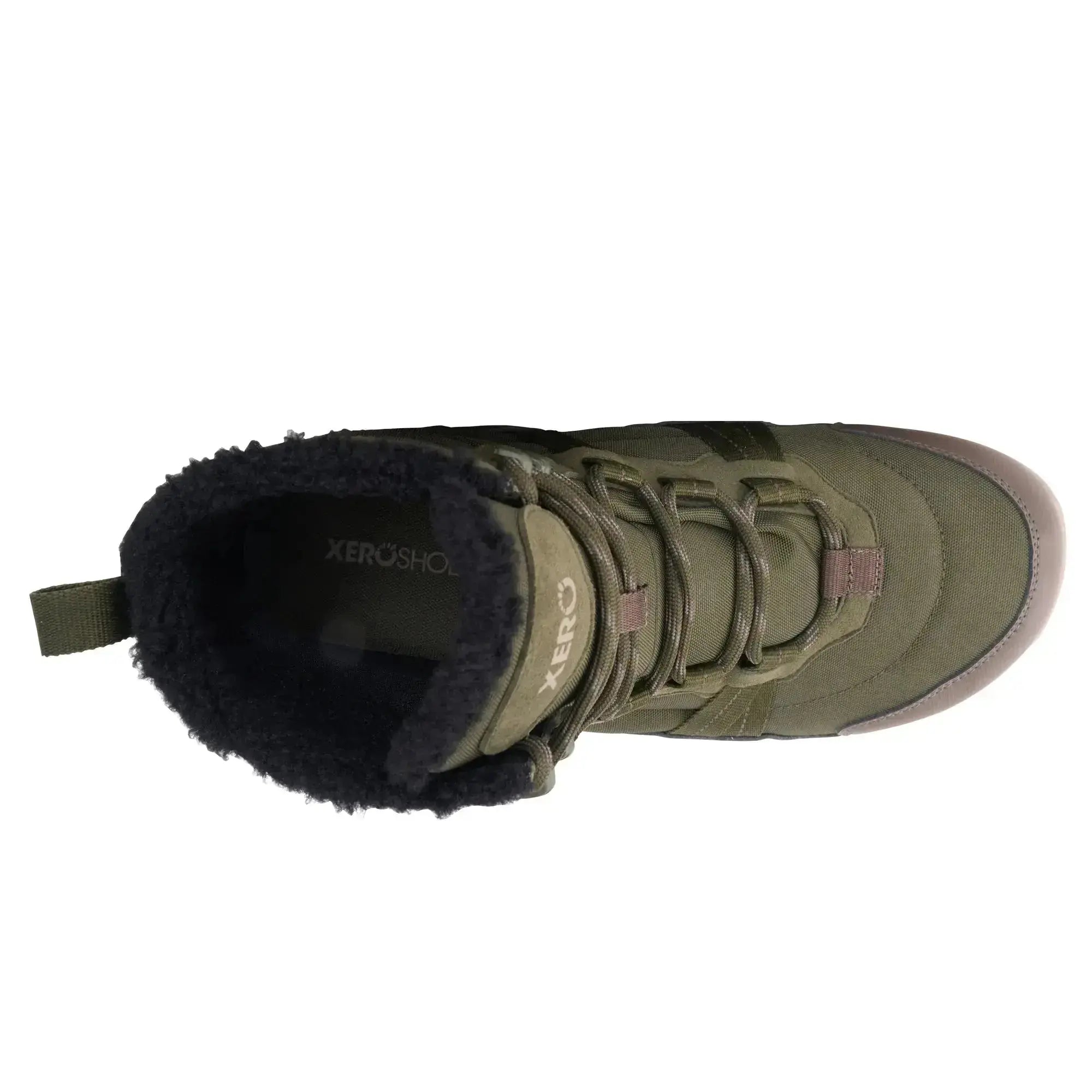 Xero Shoes - Alpine Army Green Men - Botas de senderismo invernales barefoot verdes para hombre