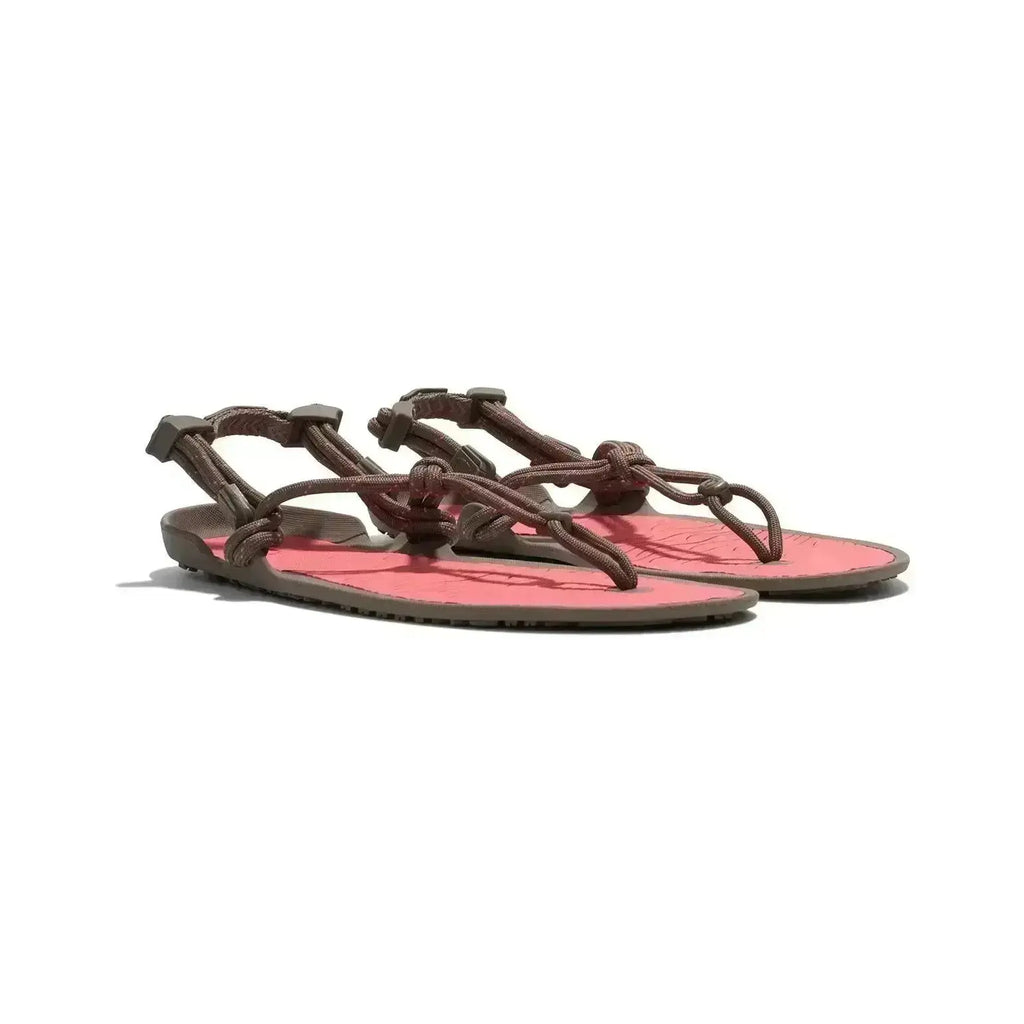 Xero Shoes - Aqua Cloud - Women Morel / Sunset Coral - Sandalias deportivas barefoot marrones para mujer