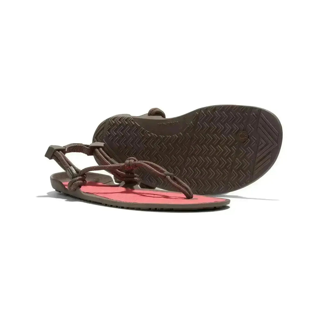 Xero Shoes - Aqua Cloud - Women Morel / Sunset Coral - Sandalias deportivas barefoot marrones para mujer