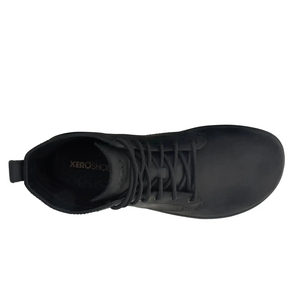 Xero Shoes - Denver II Black Men - Botines barefoot de cordones negros para hombre