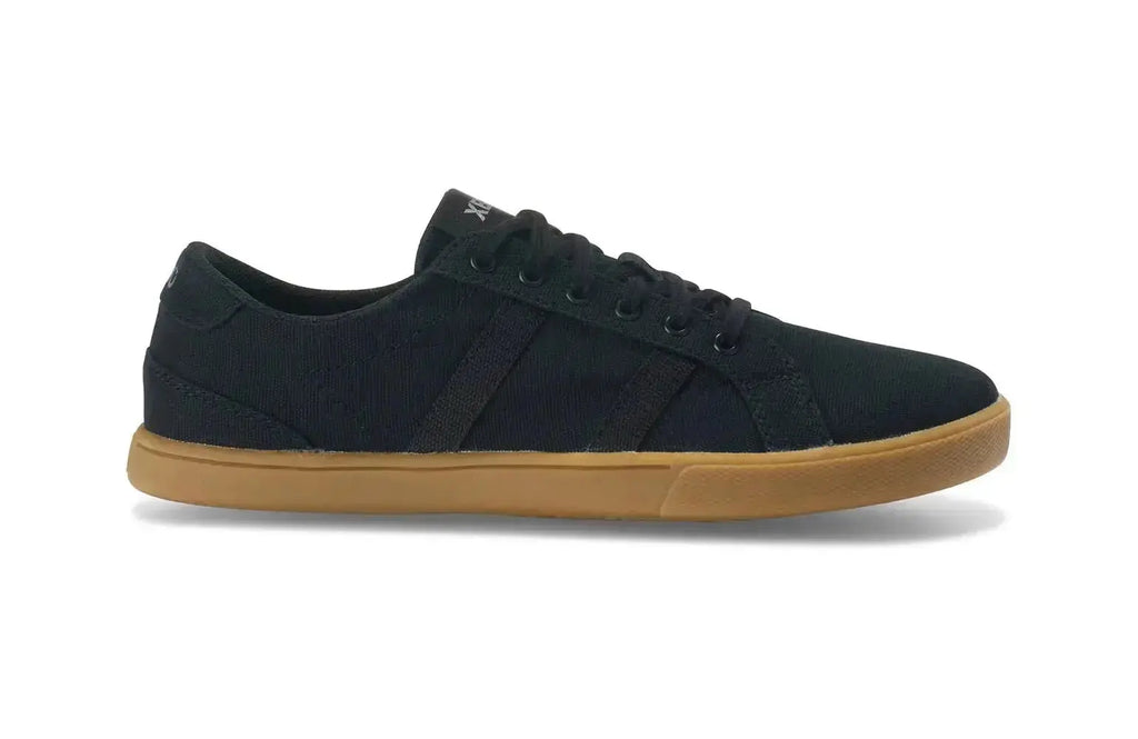 Xero Shoes - Dillon Canvas - Men Black / Gum - Lonetas de cordones barefoot negras para hombre