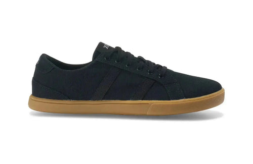 Xero Shoes - Dillon Canvas - Men Black / Gum - Lonetas de cordones barefoot negras para hombre
