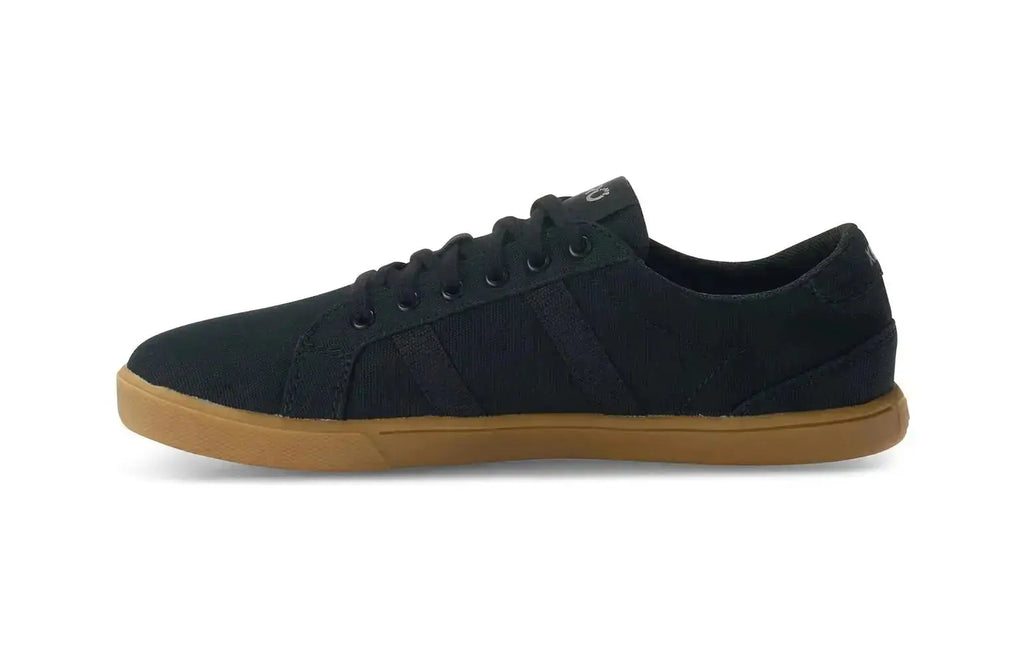 Xero Shoes - Dillon Canvas - Men Black / Gum - Lonetas de cordones barefoot negras para hombre