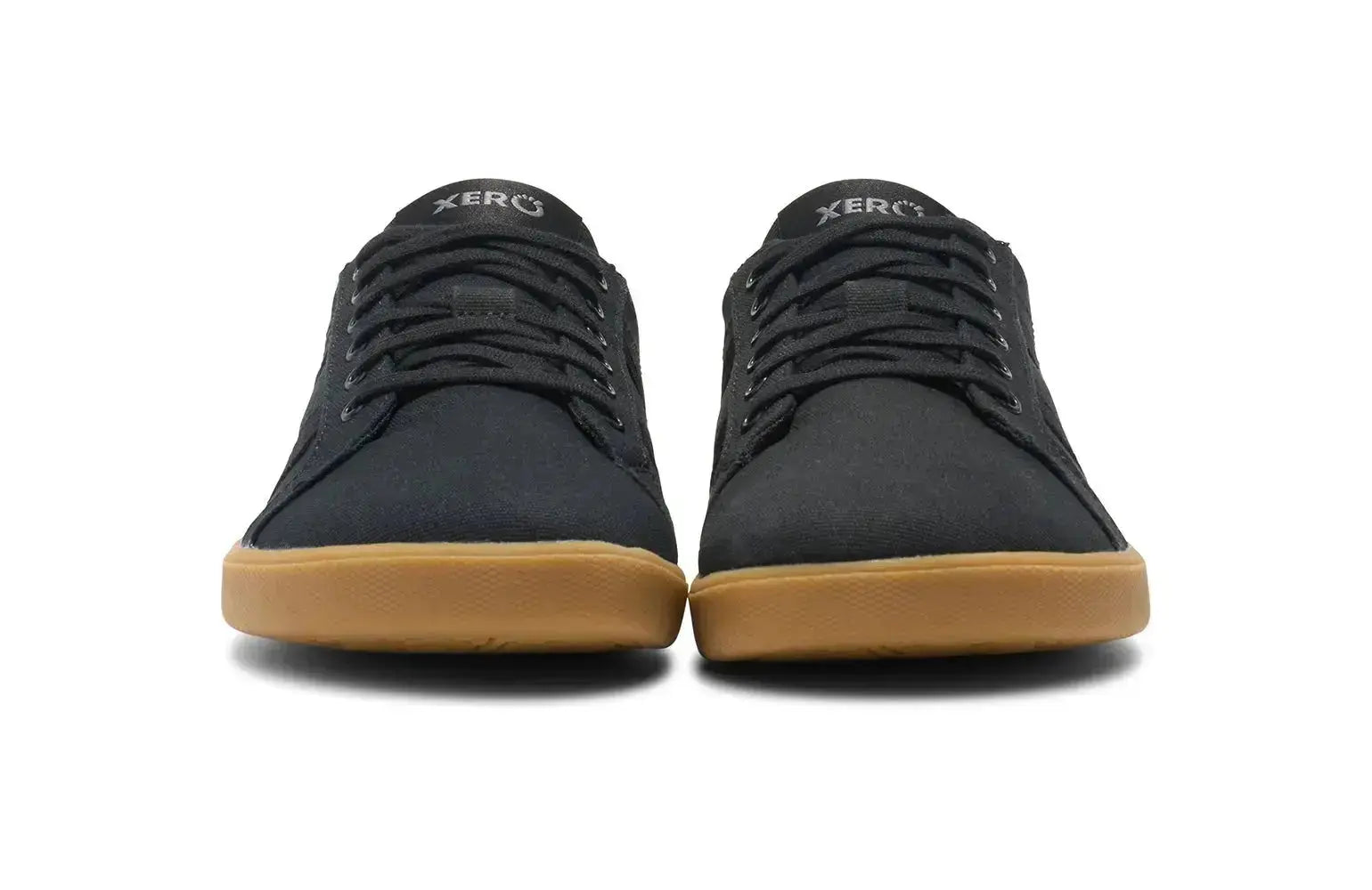 Xero Shoes - Dillon Canvas - Men Black / Gum - Lonetas de cordones barefoot negras para hombre
