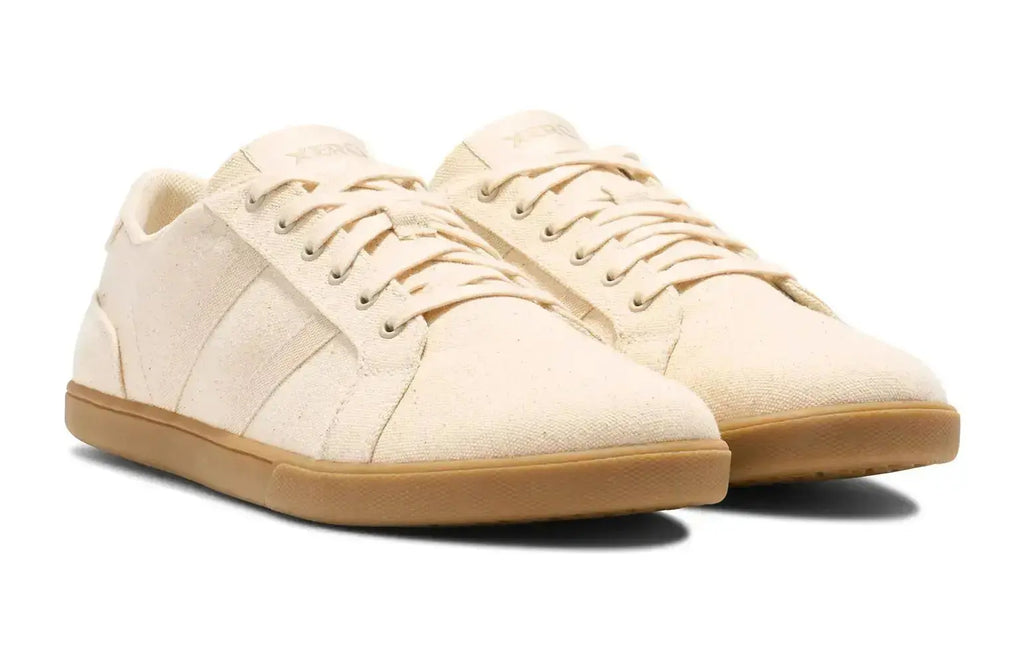 Xero Shoes - Dillon Canvas - Men Natural / Gum - Lonetas de cordones barefoot beige para hombre