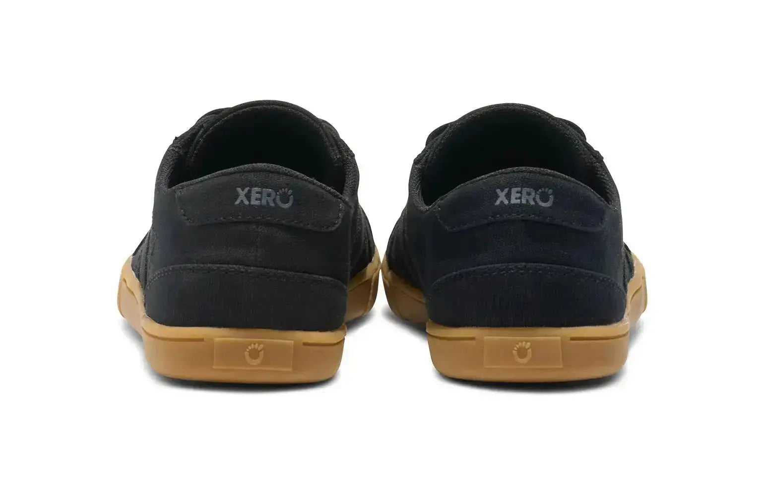Xero Shoes - Dillon Canvas - Women Black / Gum - Lonetas de cordones barefoot negras para mujer