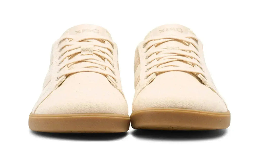 Xero Shoes - Dillon Canvas - Women Natural / Gum - Lonetas de cordones barefoot beige de mujer