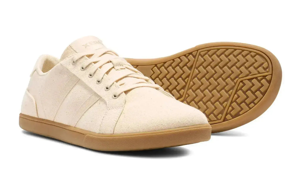 Xero Shoes - Dillon Canvas - Women Natural / Gum - Lonetas de cordones barefoot beige de mujer