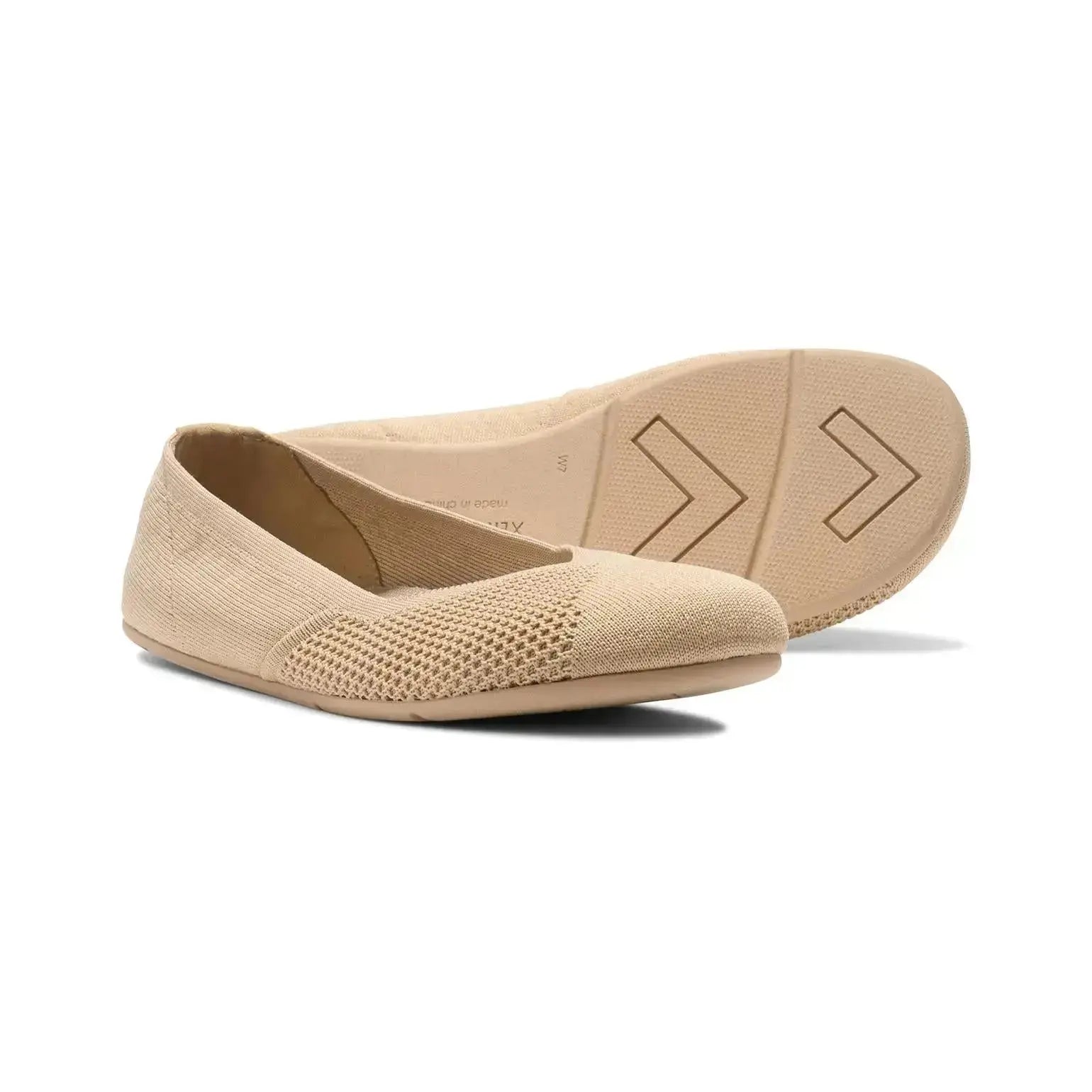 Xero Shoes - Phoenix - Knit Irish Cream - Bailarinas barefoot beige para mujer