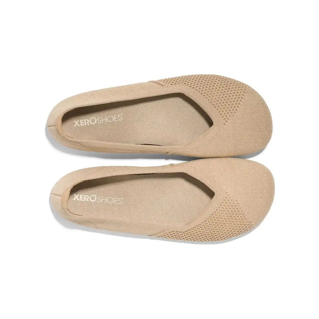 Xero Shoes - Phoenix - Knit Irish Cream - Bailarinas barefoot beige para mujer