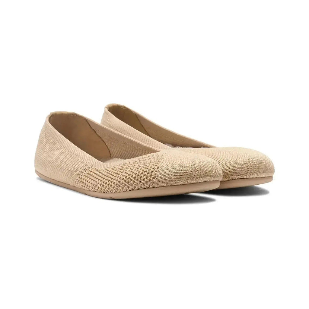 Xero Shoes - Phoenix - Knit Irish Cream - Bailarinas barefoot beige para mujer