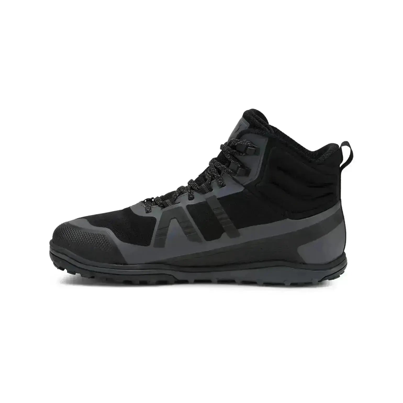 Xero Shoes - Scrambler Mid II WP - Men black-asphalt - Bota de Trekking Barefoot Impermeable y Ultraligera negras para hombre