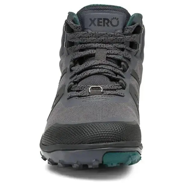 Xero Shoes - Scrambler Mid II WP - Women asphalt-sea-moss - Bota de Trekking Barefoot Impermeable y Ultraligera grises para mujer