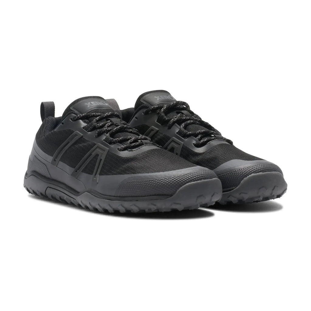 Xero Shoes - Scrambler Trail Low WP - Men Black / Asphalt - Zapatillas Barefoot Impermeables para Hiking negras para hombre