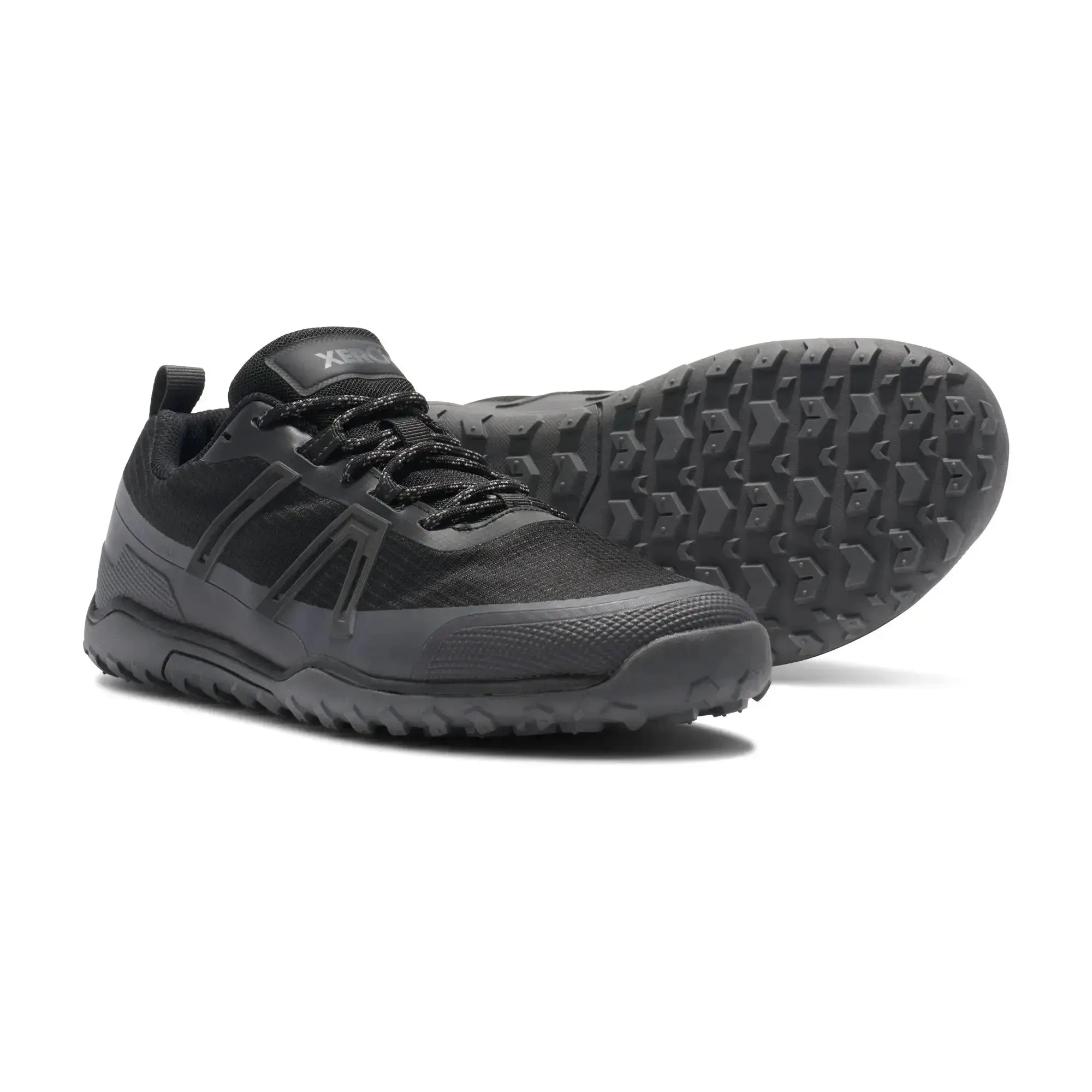 Xero Shoes - Scrambler Trail Low WP - Men Black / Asphalt - Zapatillas Barefoot Impermeables para Hiking negras para hombre